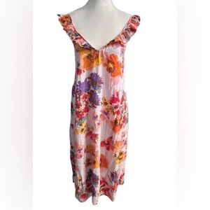 Flowy Floral Sundress H&M Dress Ruffle Vintage Style Extra Small Boho Romantic